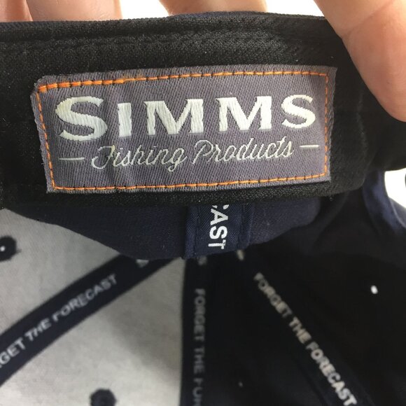 Simms Snapback Baseball Cap "Forget The Forecast" Black - Picture 2 of 7